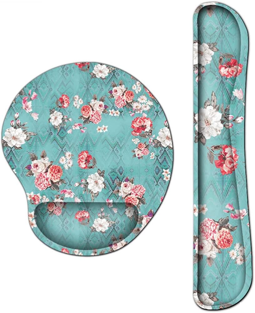 JSEIAJB Pad Wrist Rest Pad Rubber Base Memory Foam Set Desk Mat with Keyboard Wrist Rest pad(E)