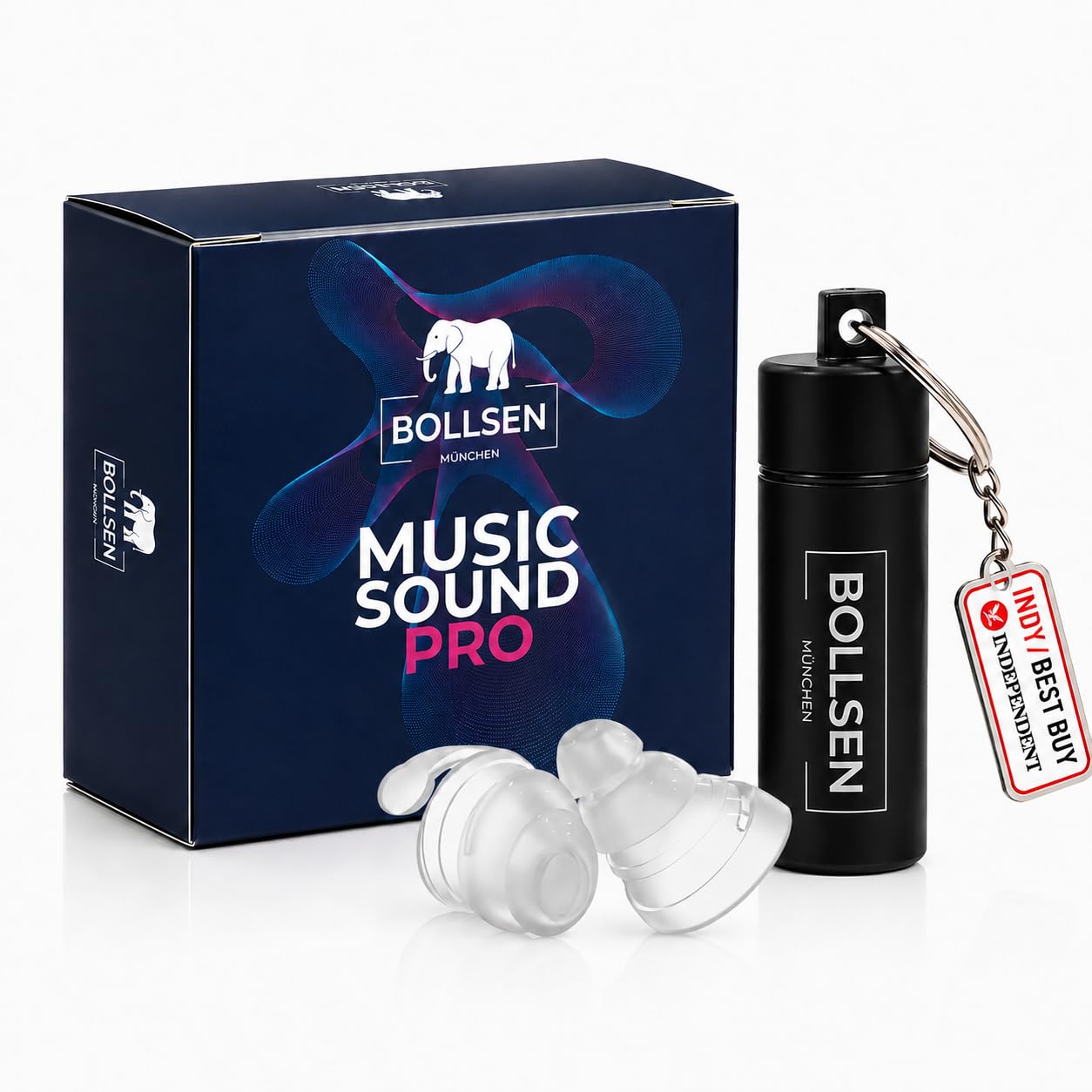 Bollsen Tapones para los oídos para conciertos, festivales y fiestas – Reducción de ruido 24 dB SNR & tapones de silicona reutilizables para melómanos, DJs y músicos – Cómodos y discretos (3)