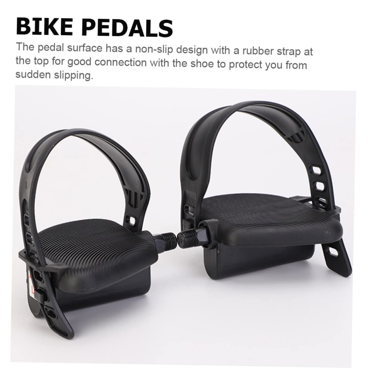 VICASKY Verstellbare Gummi Fahrradpedale für Heimtrainer mit Einfachem Zusammenbau und Robustem Abs Stahl Design für Outdoor Fitness und Mountainbike Ersatz