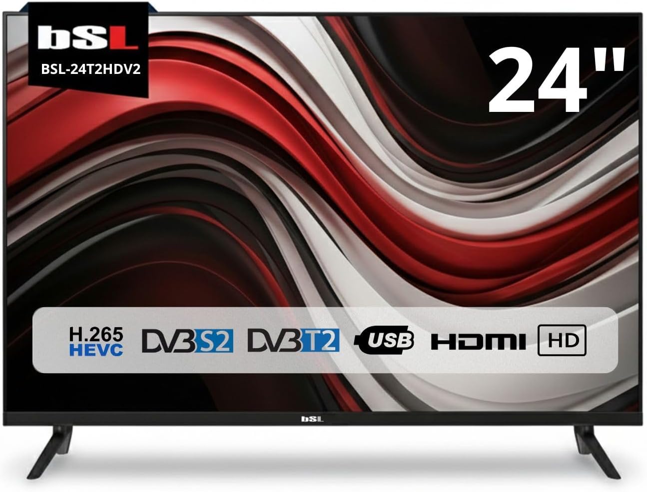 TV 24” BSL-24T2HDV2 TV LED HD 1366×768 | 60Hz | USB | DVBT2 HD H.265 | DVB-S2 | | HDMI
