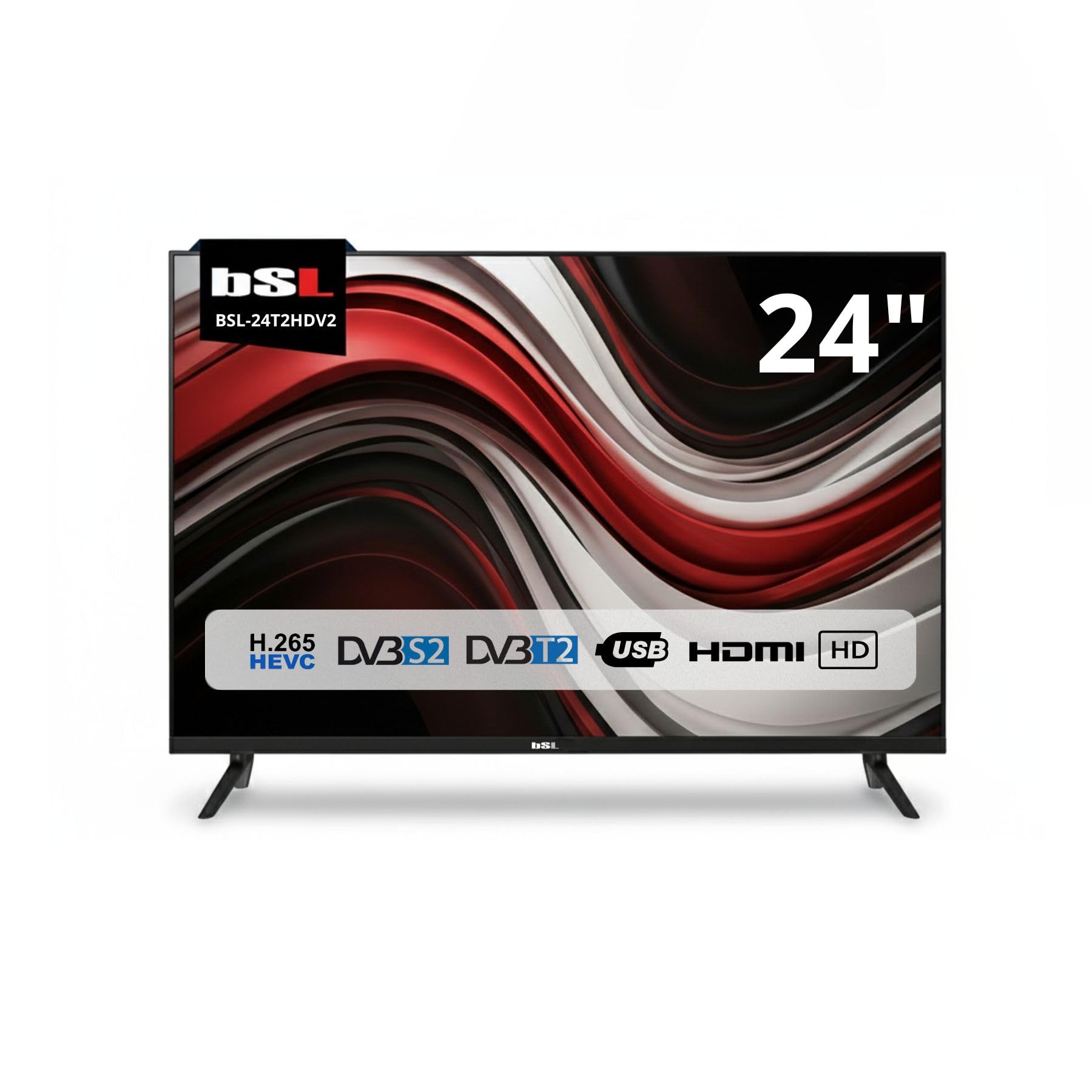 TV 24 Zoll BSL-24T2HD LED HD 1366 x 768 | 60 Hz | USB | DVBT2 HD H.265 | DVB-S2 | HDMI