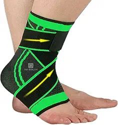 Tornozeleira Compressão Ortopédica Ajustável Esportiva | Suporte e Estabilidade para Tornozelo | Alívio de Dor, Entorse e Esporão | Elástica, Forte, Imobilizadora e Protetora com Tiras Estabilizadoras Premium Tec Quality
