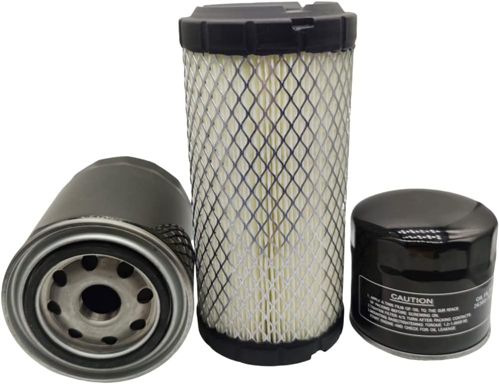 XYZIL Filter Set Oil Fuel Separator Air Filter 11-6182 11-9059 11-9342 Compatible with Thermo King Tripac Tri-Pac APU Evolution Reefer Yanmar Engine 3.70 3.74 376 395