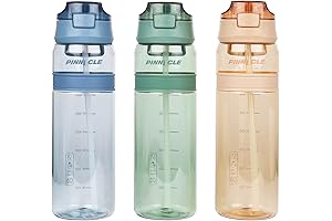 Pinnacle Water Bottle with Straw 3-Pack: Stay Hydrated with Style