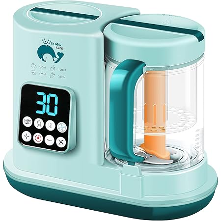 Baby Food Maker, Baby Food Processor Blender and Steamer, Multi-Function Baby Food Grinder Mills Machine, Auto Cooking, Fast Heat & Self-Cleaning Water Tank, Make Healthy Puree Food for Babies