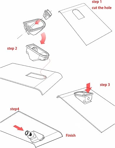 Miniatura 3 de Dilwe Manija de bisagra de puerta a control remoto, plástico, kit de manijas de bisagra de puerta de automóvil para T4 1/10 piezas de actualización
