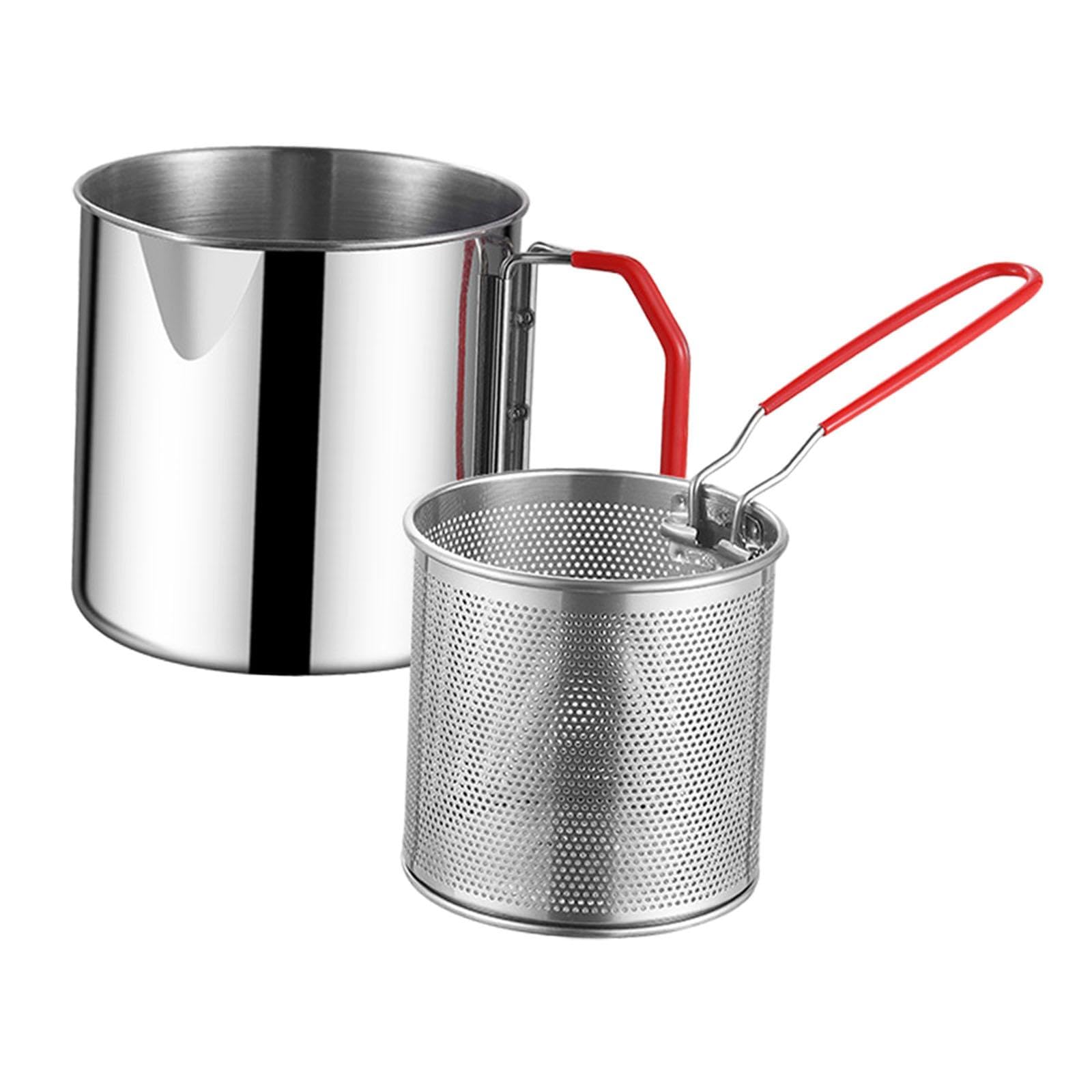 Sharplace Pentola per Friggere con Filtrante, Accessori Da Cucina, Pentole Resistenti per Uso Domestico, Pratiche E Multiuso con Manico, Style a Basket