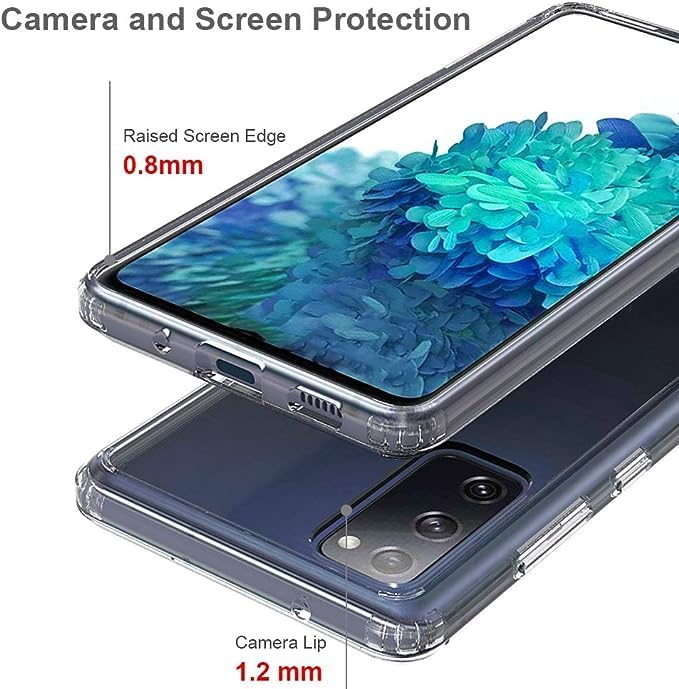 Miniatura 3 de LRK Funda transparente para Samsung Galaxy S20 Plus (S20+), no se pone amarillenta protección de grado militar de 10 pies funda protectora