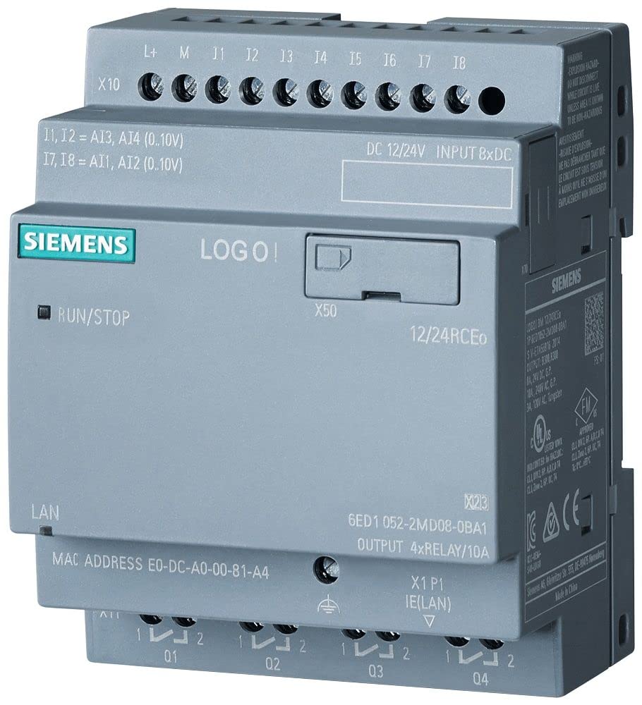 Siemens6ED1052-2MD08-0BA1 PLC Control Module 12V/DC, 24V/DC