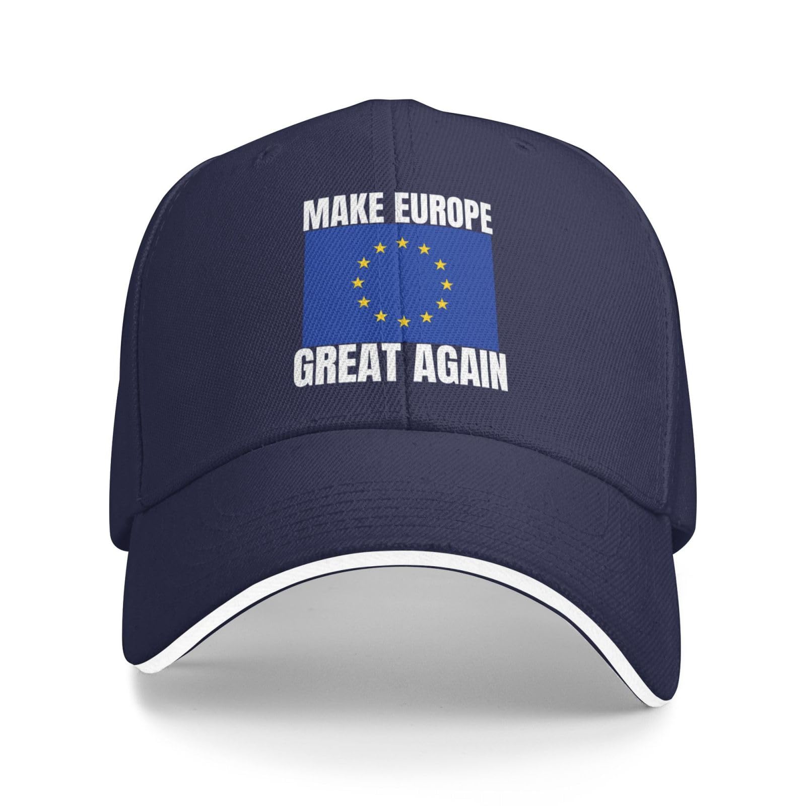 Anceky Unisex Navy Make Europe Great Again Hat Cap I Love Europe Trucker Hat For Men Women