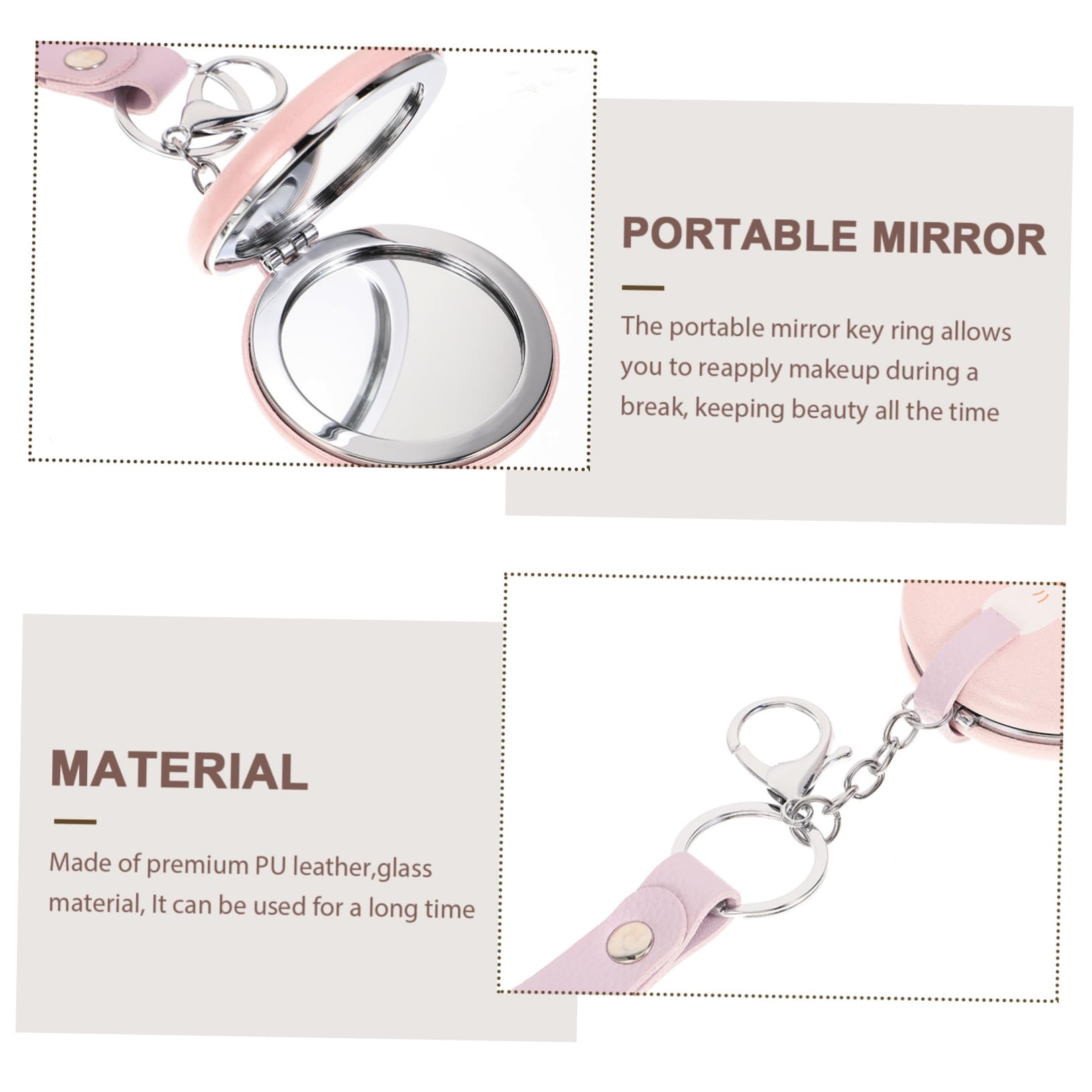 Veemoon Mini Faltspiegel Schlüsselanhänger Kompakter Make Up Für Damen Für Zu Weihnachten Valentinstag Muttertag Reisen Partys