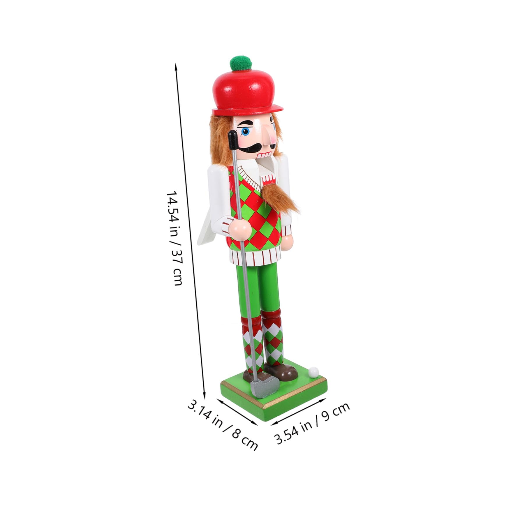 Adorno Pequeño de Madera para Navidad Decoración Festiva en Verde, Adorno Chic Adecuado para Estantes y Repisas en Ambiente Navideño