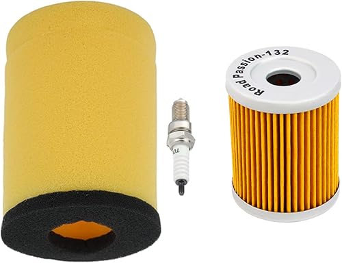 Road Passion 13781-19B00 Filtro de aire y filtro de aceite y bujía de repuesto para Suzuki Guadrunner 250 LT-4WD LT-F250 1987-2001/King Quad