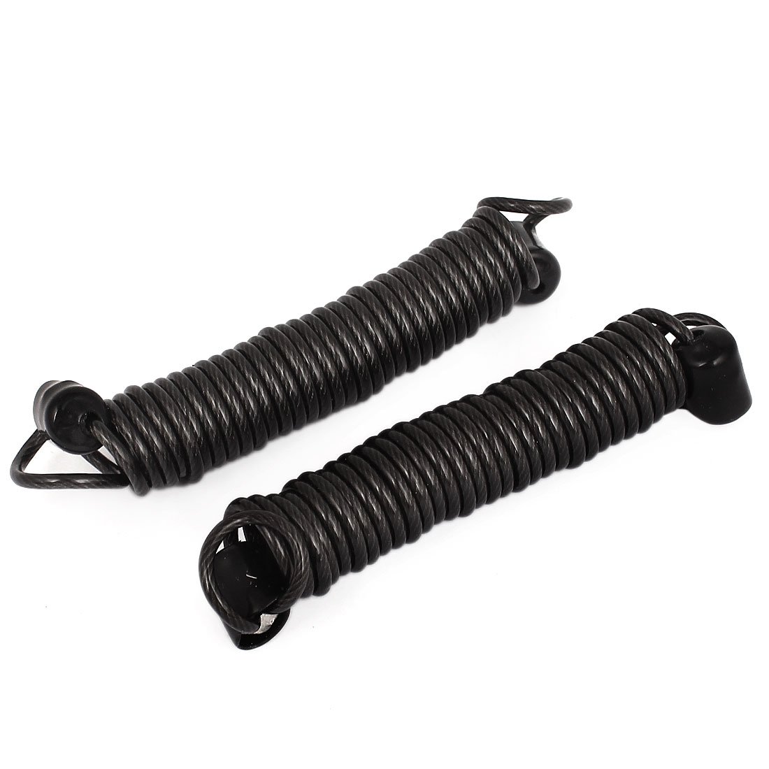 Aexit Black Locking Bike Locks Tool Steel Wire Stretchy Coiled Lock Cable 2Pcs U-Locks for Bike