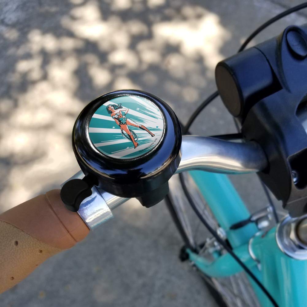 GRAPHICS & MORE Wonder Woman Flashing Lights Bicycle Handlebar Bike Bell