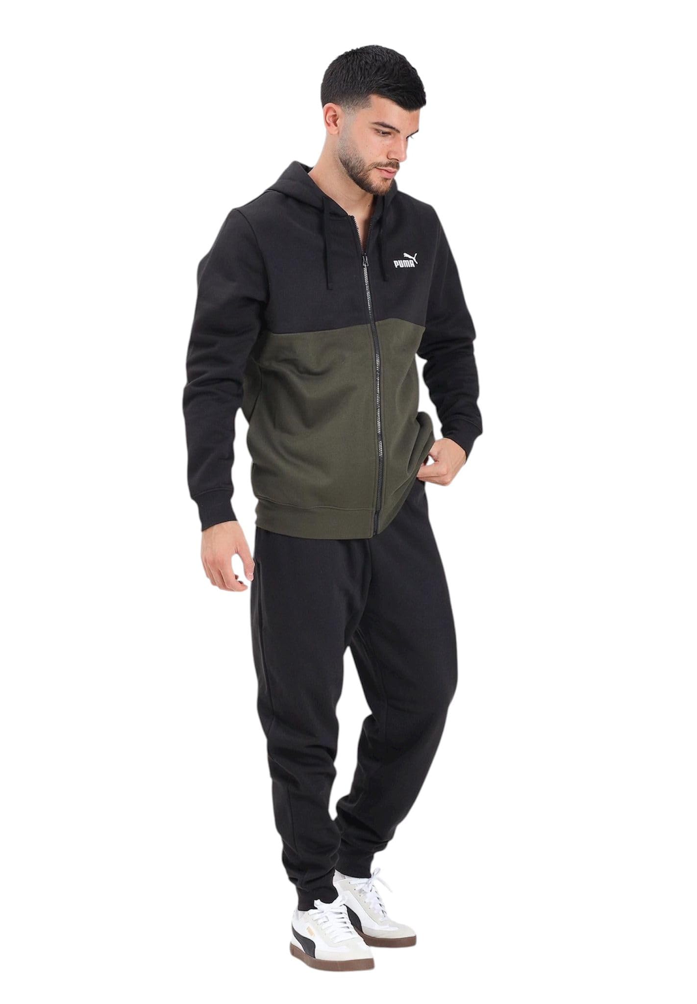 PUMA Tuta da Uomo con Cappuccio e Zip Nera Codice 692158-70