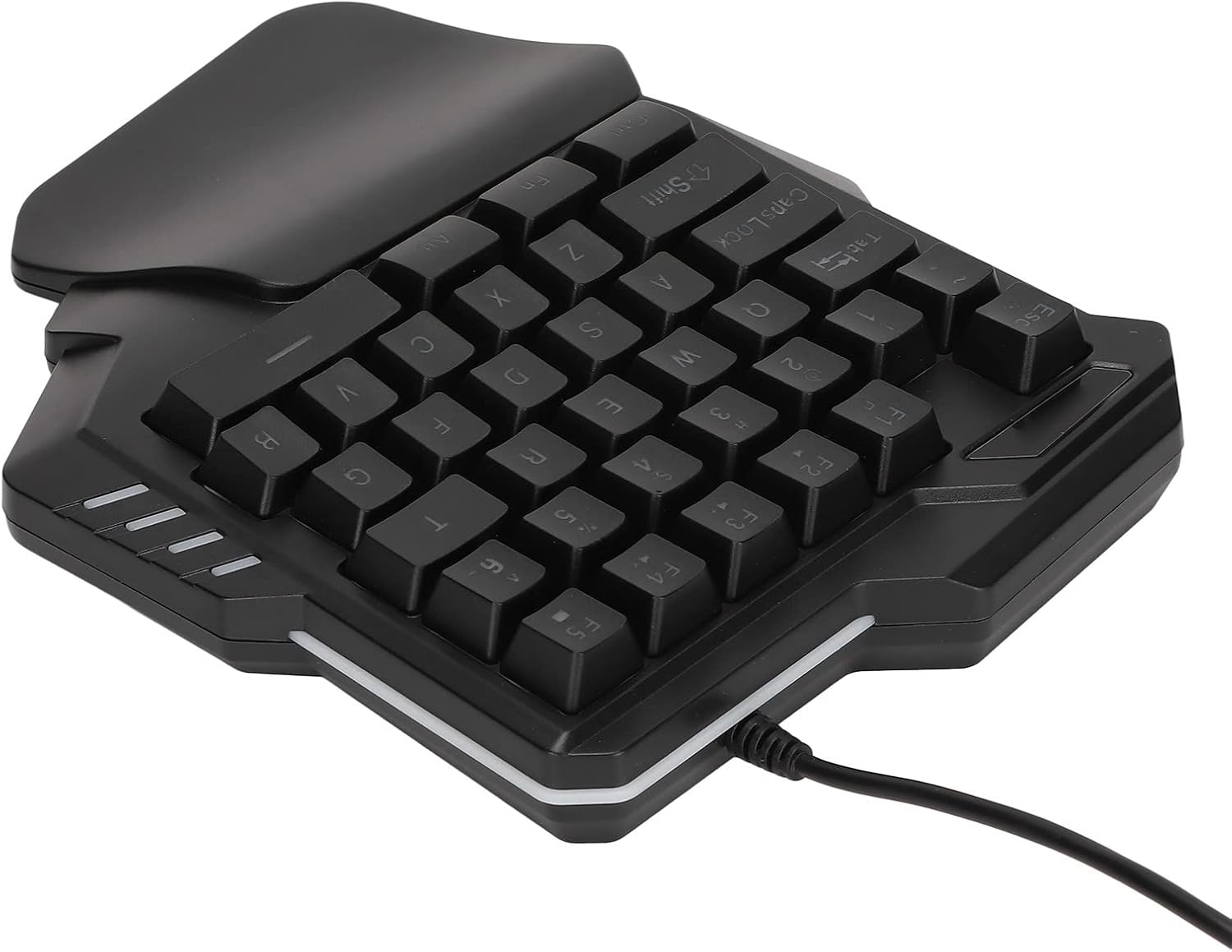PUSOKEI One Handed Gaming Keyboard Half Gaming Keyboard, Mini 35 Keys