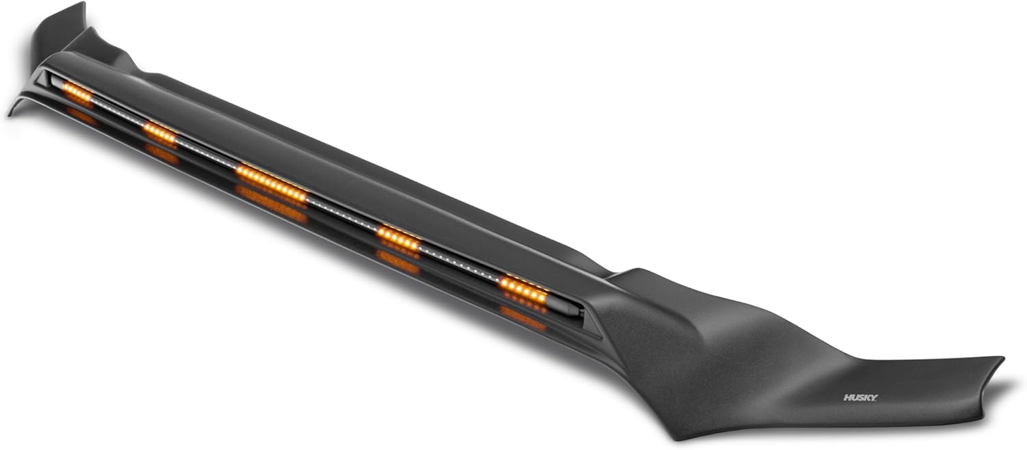 Husky Liners Aeroskin Lightshield PRO | Fits 2019-2026 Dodge Ram 2500/3500 (Excludes Sport Hood) | Low Profile Deflector/Bug Shield 1 pc.Black | 2820189