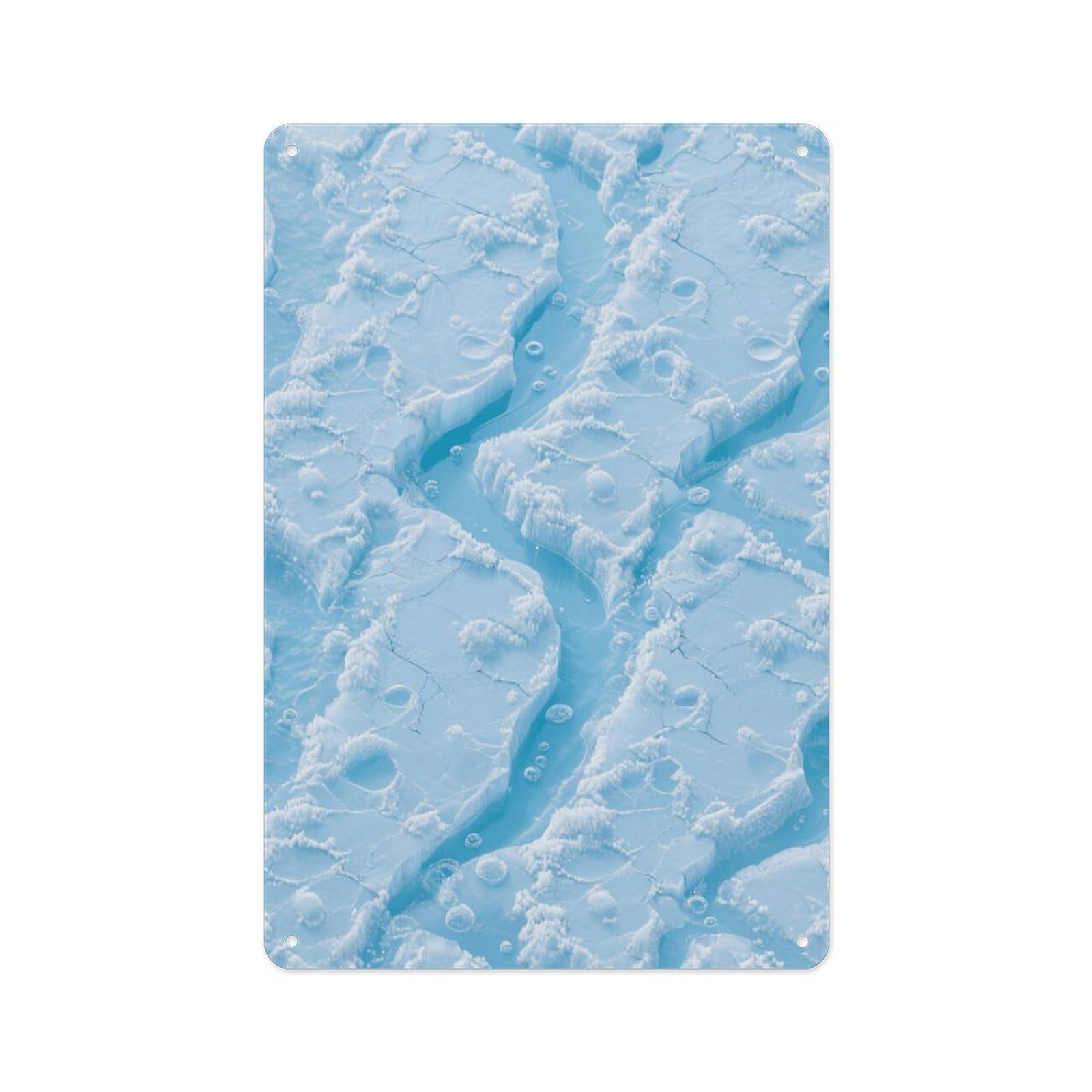 Fekiloot Style Glacial Crevasse Wall Decor Metal Signs Tin Signs Poster