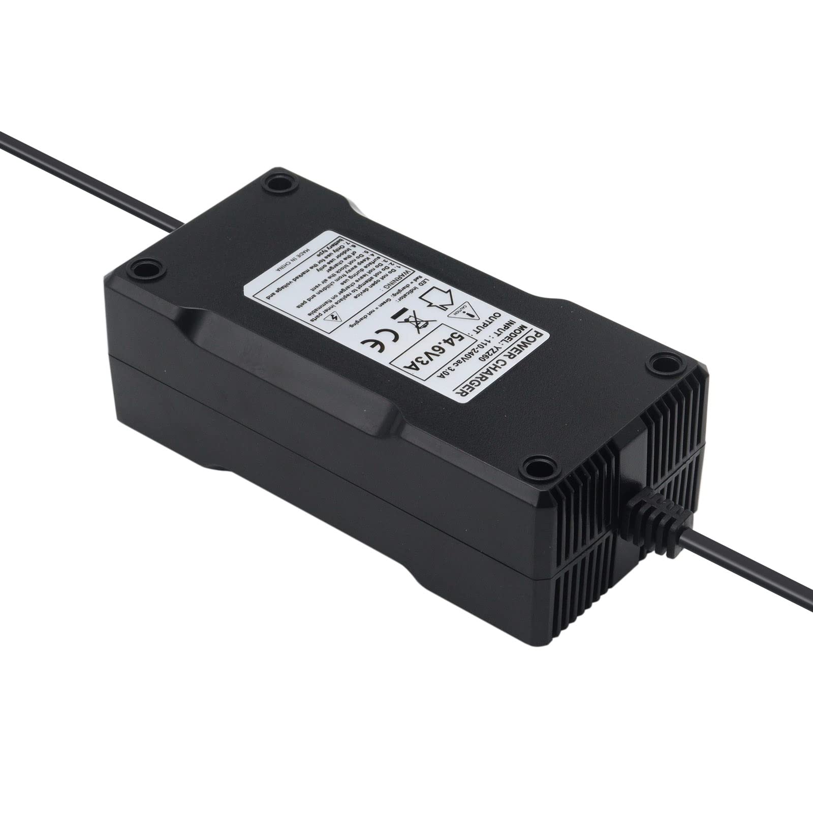 54,6 V 3 A fuente de alimentación cargador para baterías de litio 13S 48V 5,5 mm x 2,1 mm conector redondo con 5,5 mm x 2,5 mm