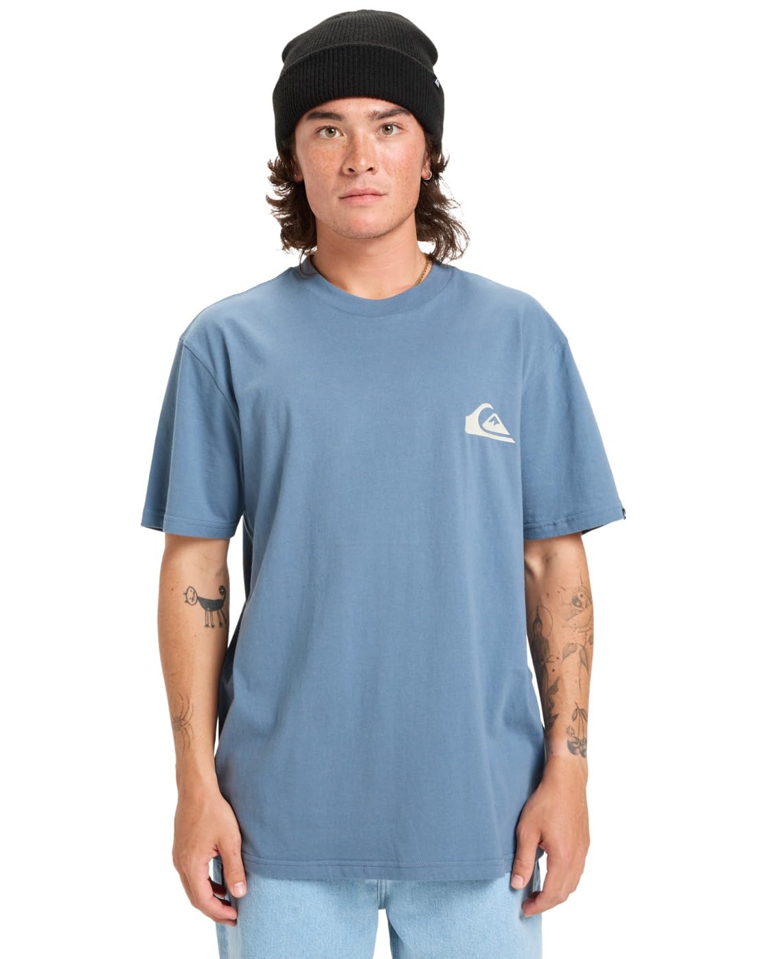 Quiksilver Short-Sleeved T-Shirt EV Mini Logo SS Men's Blue L