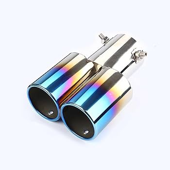 (夏のセール)マフラーカッター、マフラーカッター2本出し、48パイマフラーカッタ Amazon | 「脱落防止ワイヤー付き」マフラーカッター 約36mm