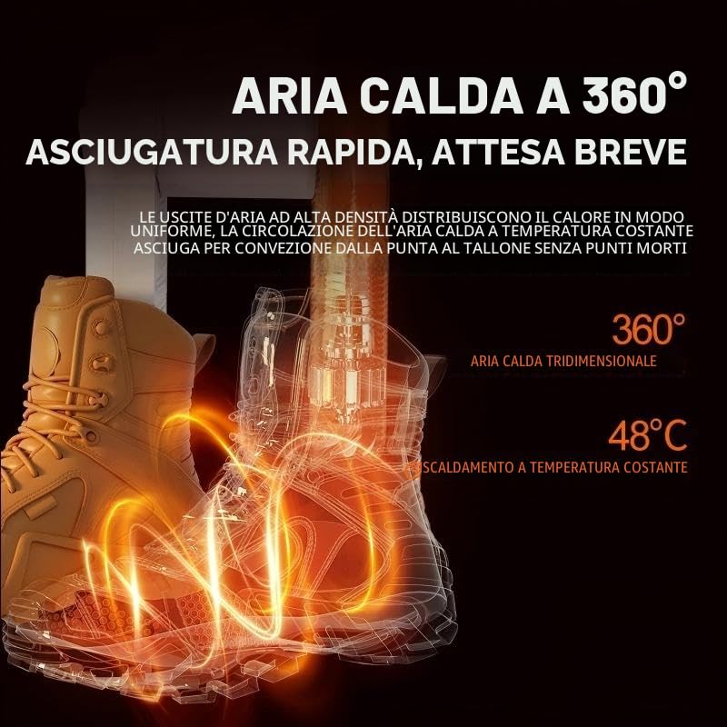 Asciuga Scarpe Elettrico da Calcio, Asciuga Stivali Pieghevole, Asciuga Scarponi in Modo Veloce con Ventilazione e Ozone Asciuga, Asciuga Scarpe Calcio Scalda Scarponi Sci, per Scarpe, Guant