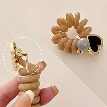 Amazon | EOQPDECD スパイラルヘアタイ ストレートポニーテールと三つ