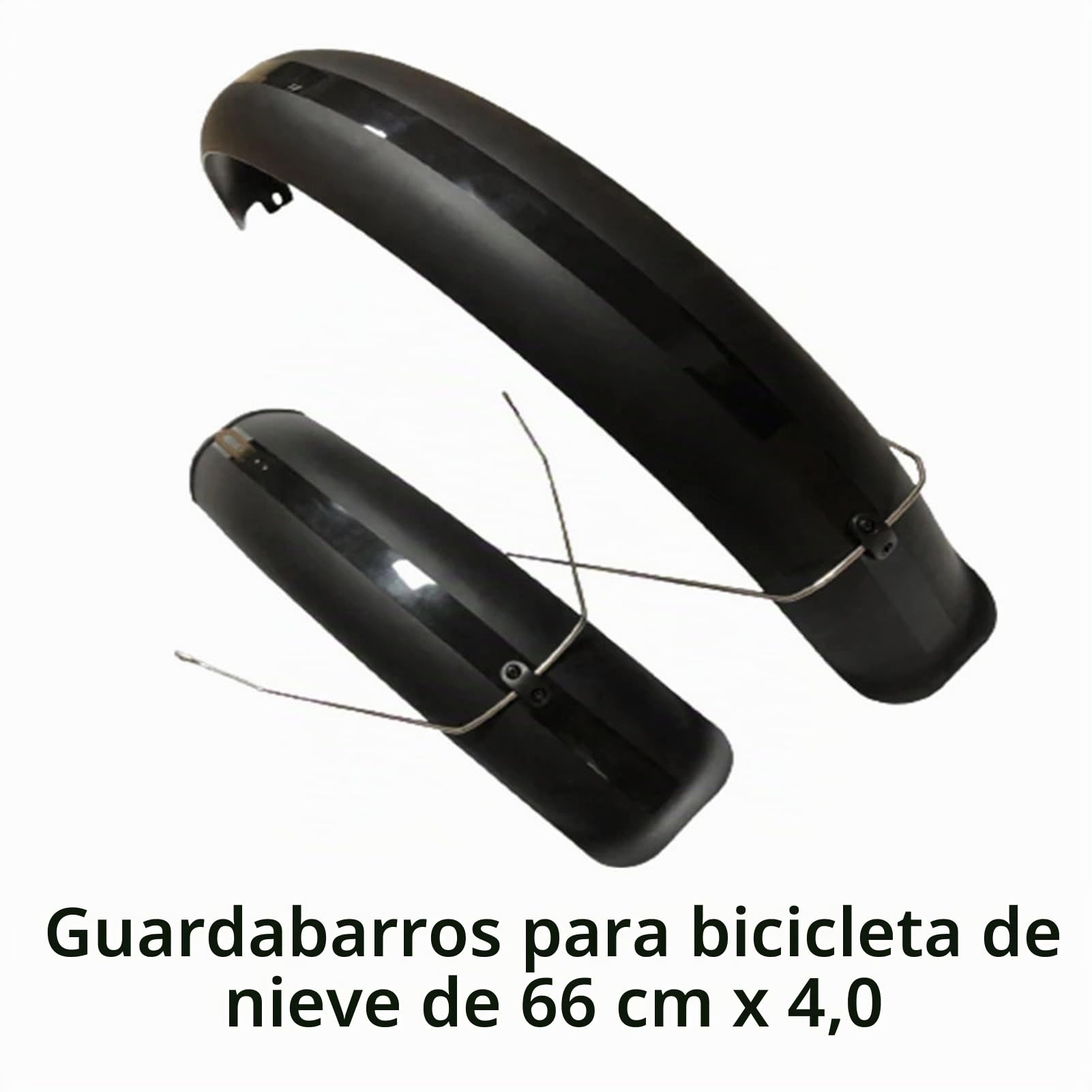 Guardabarros Bicicleta Guardabarros for Bicicleta de Nieve de 26 Pulgadas x 4,0 Pulgadas, for Bicicleta de montaña o de Playa, 110 mm, Todo Incluido, Accesorios for Bicicleta Guardabarros MTB