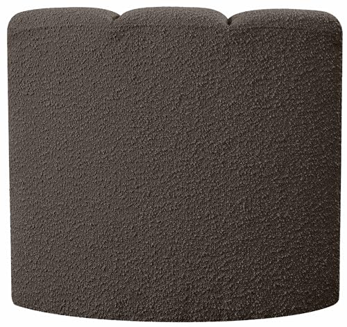 Sillón Curvo Marrón Tela Bouclé miniatura 4