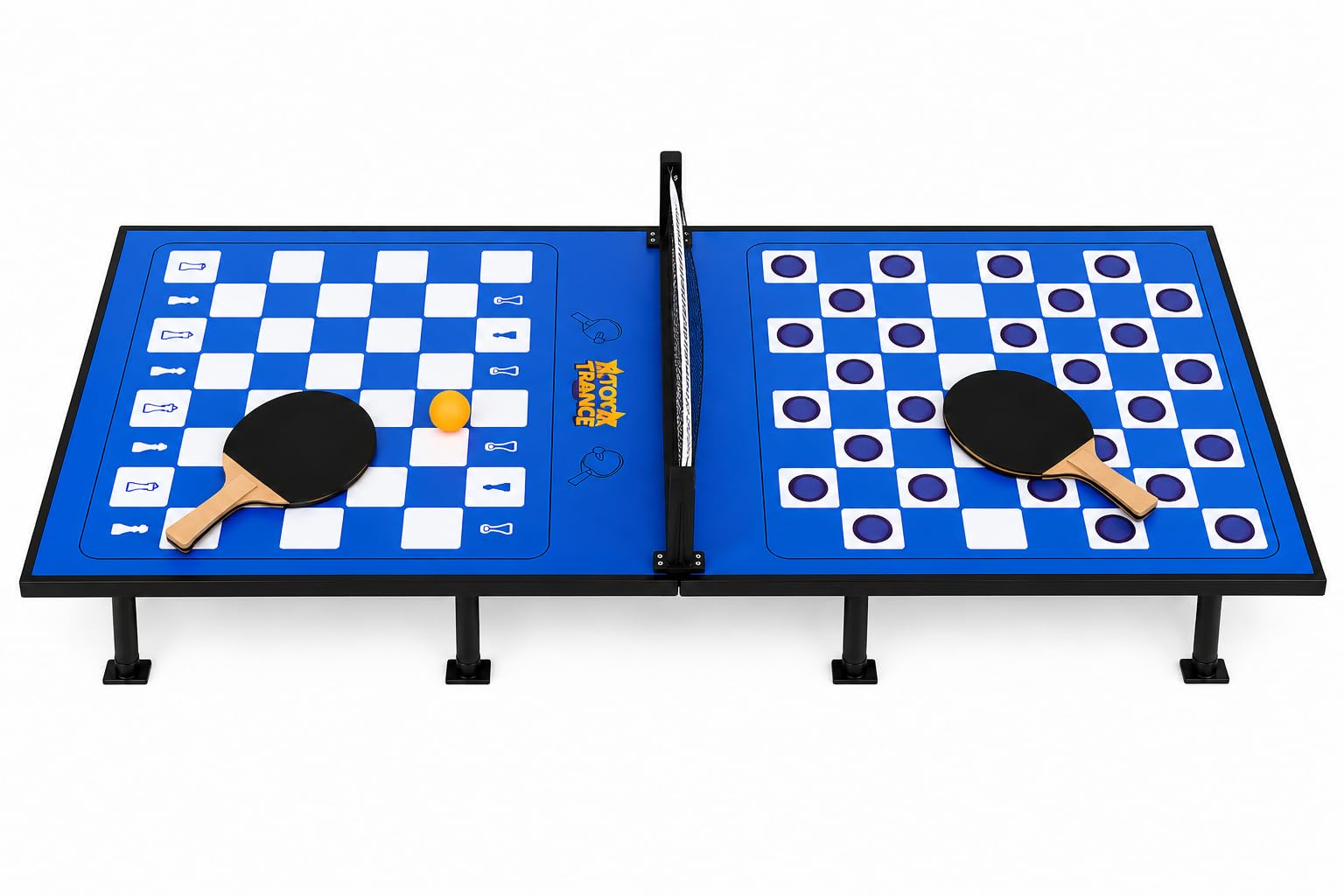 5-in-1 Mini Ping Pong Set with Net, Racquet and Ball for Family Fun-picture-24