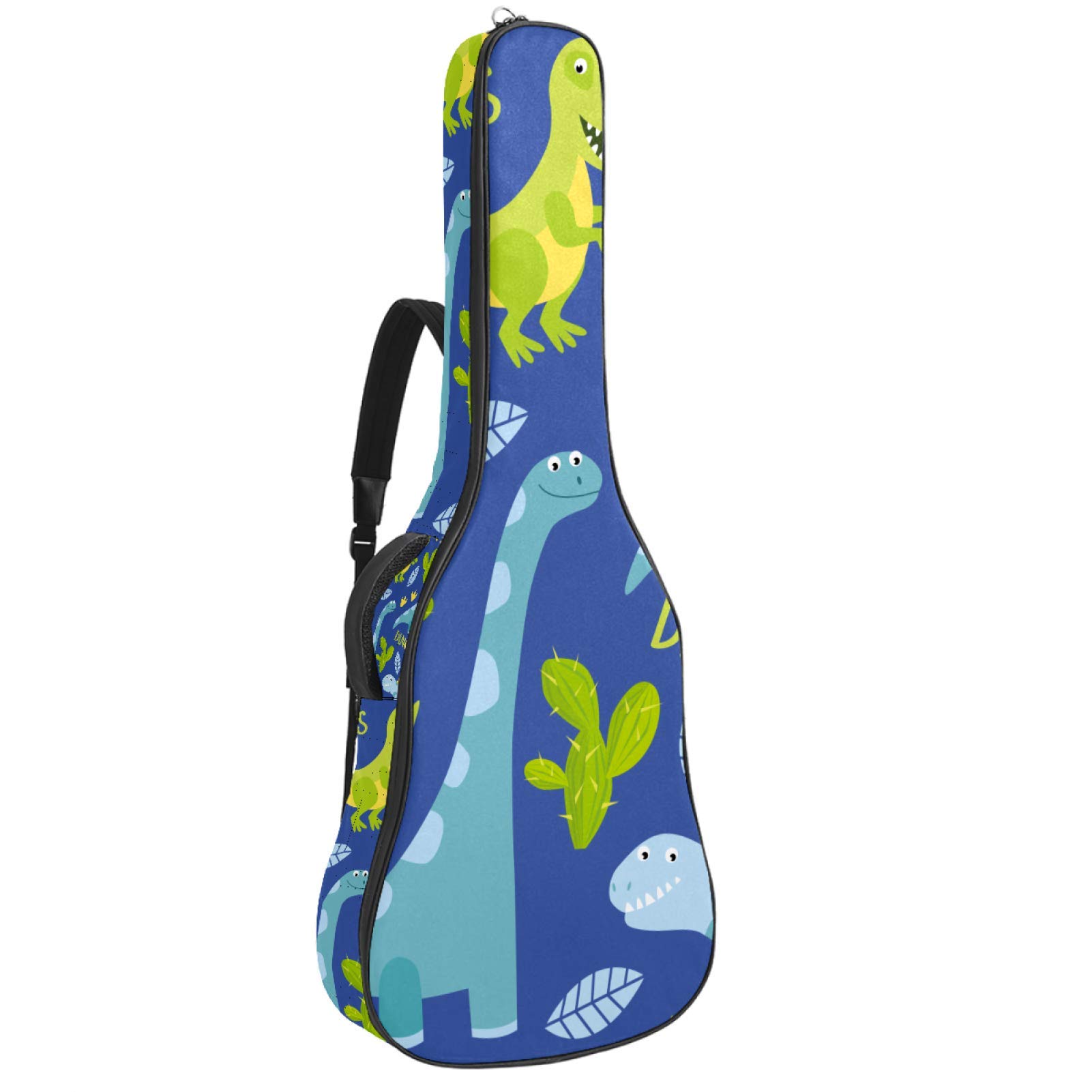 Gitarrentasche mit Reißverschluss, wasserdicht, weich, für Bassgitarre, Akustik- und klassische Folk-Gitarre, süßer Dinosaurier