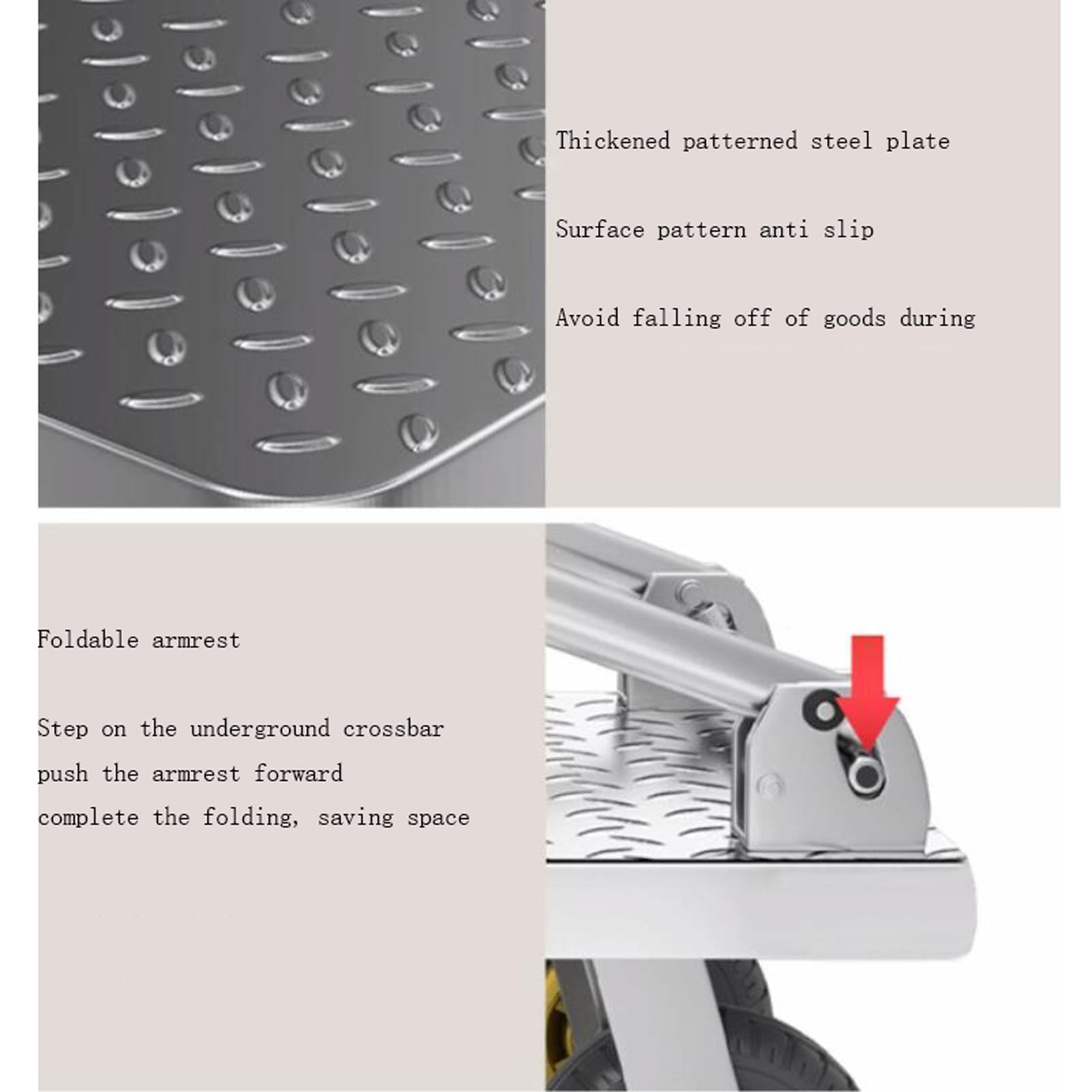 Plataforma Plegable para Trabajo Pesado, Carro rodante de Plataforma Plana para fácil Transporte, Plataforma Industrial Pesada, carretillas manuales, Plataforma para mudanzas de ga