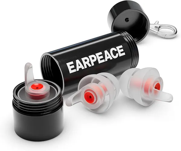 EarPeace Music - Concert Ear Plugs - Earplugs for Noise Reduction up to 26dB - High Fidelity Ear Plugs for Concerts, Musicians and Live Events - Reusable Earplugs - Includes 3 Filter Sets and Case
