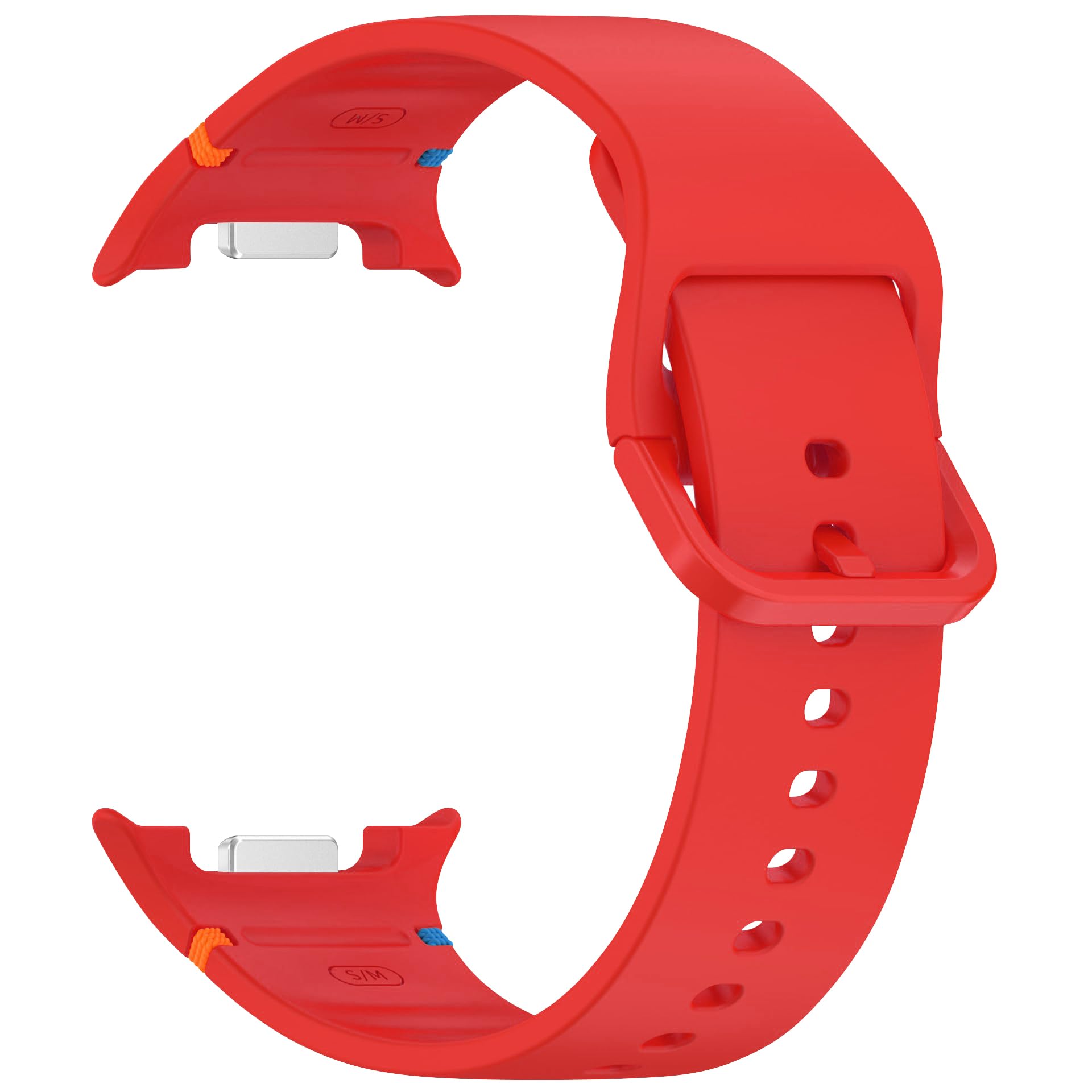 Compatibile con Galaxy Watch 8 Band 40 mm 44 mm/Galaxy Classic 46 mm, cinturino sportivo in morbido silicone per cinturini Samsung donne uomini, rosso