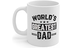 Worlds Best Dad Mug, Worlds Greatest Dad Mug Gift for Father, Daddy...