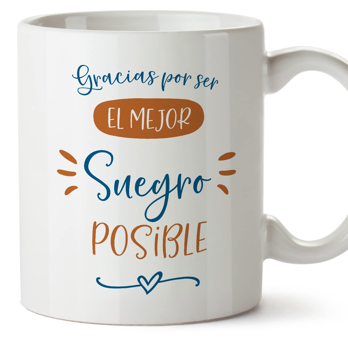 MUGFFINS Father-in-Law Mug - in Spanish - Gracias Mejor Familia - Funny Gift - Ceramic 11oz Mug