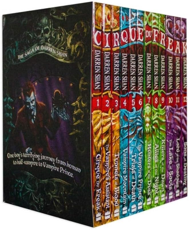 The Saga of Darren Shan Pack, 12 books, RRP £71.88 (Allies of Night,Cirque du Freak,Hunters of Dusk,Killers of Dawn,Lake of Souls,Lord of Shadows,Sons of Destiny,Vampire Prince,Vampire's Assistant,Trials of Death,Tunnels of Blood,Vampire Mountain).