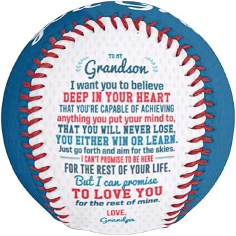 Valentines Day Custom Quote Baseball Gift | Personalized Graduation Birthday Senior Gift to Son or Grandson