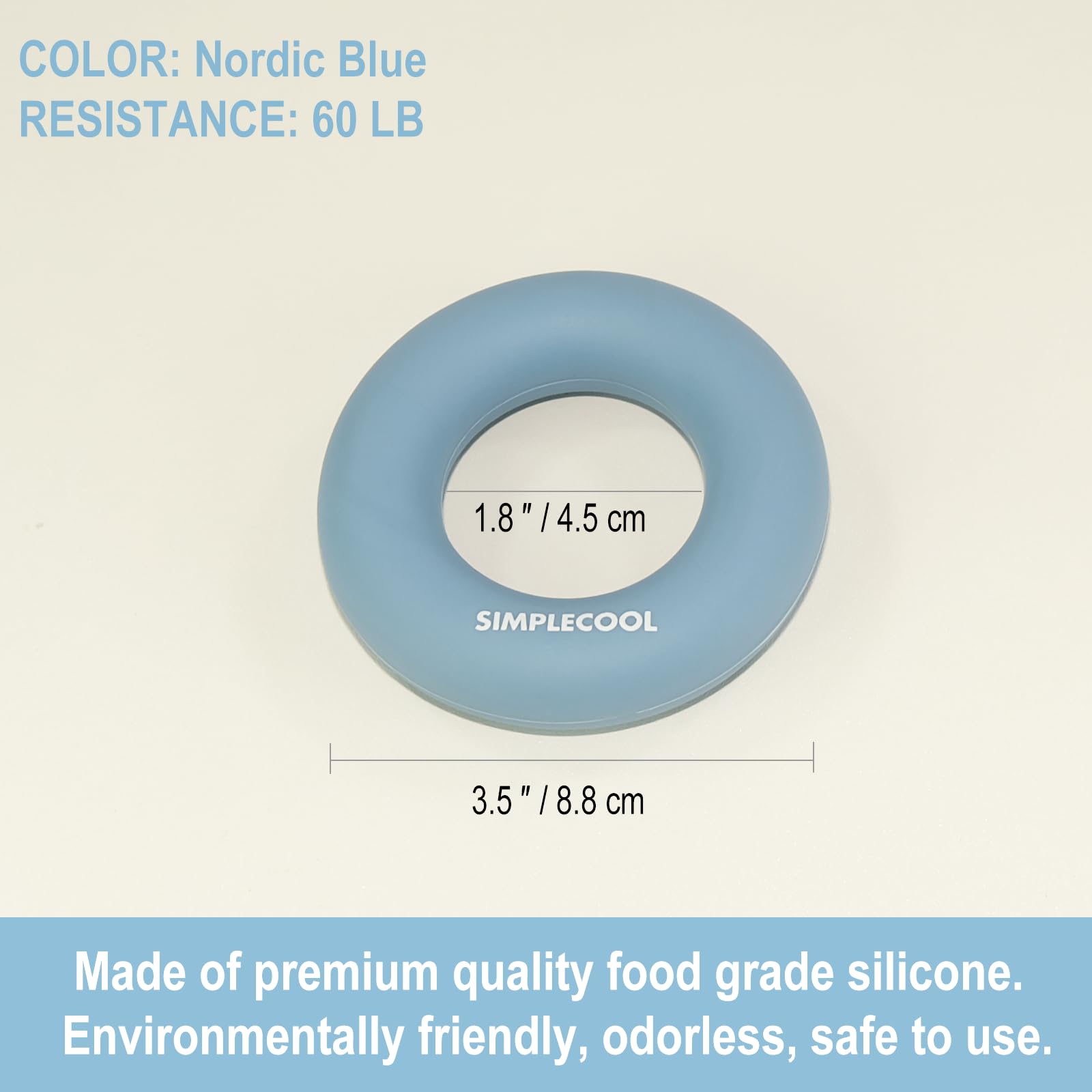 Grip Strength Trainer Hand Gripper Strengthener. Hand Finger Wrist Forearm Workout Exerciser for Strength Training Rock Climbing Athletes Rehabilitation Stress Relief. Silicone Rings 3.5 Inch.