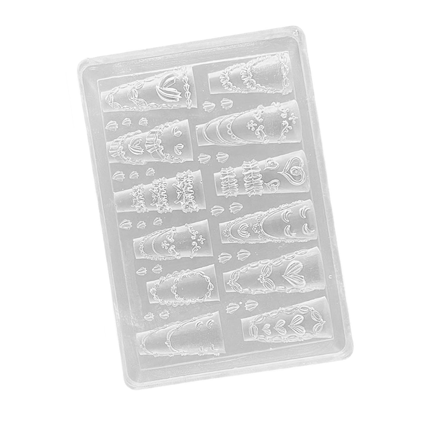 NEWFT Nails Art Silicone Mold For Handmade Resin Jewelry Multiple Intricate Designs Mold for Crafting Enthusiasts