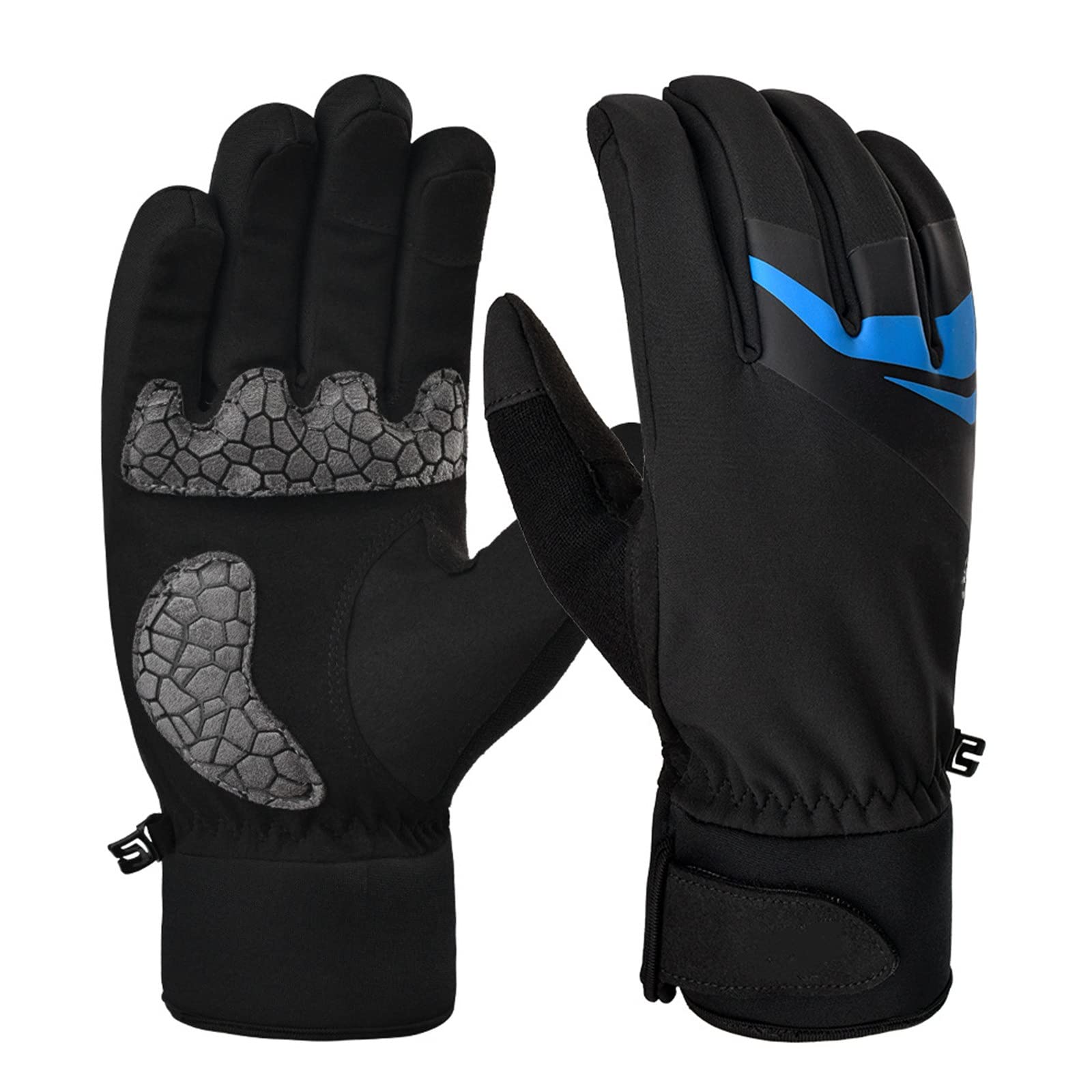 Gants d'hiver pour femmes tactiles chauds temps froid bleu X