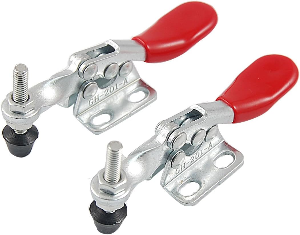 uxcell - a11120300ux0063 Pair 27Kg 60 Lbs Holding Capacity Metal Horizontal Toggle Clamps