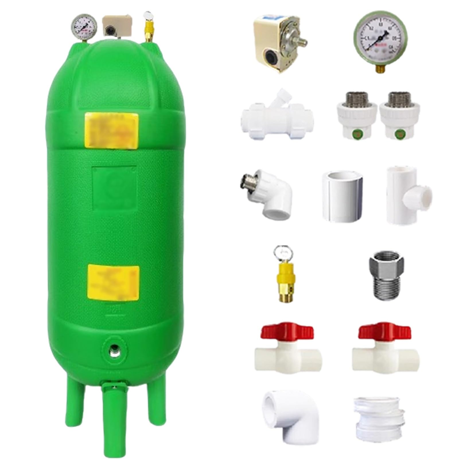 JYHHCYS Vaso de expansión Tanque De Presión para Pozo De Agua con Accesorios, para Bomba De Pozo, Tanque De Almacenamiento De Agua Presurizada para Cocina, Ducha E Inodoro(100L/26.4GaL(90x40cm))