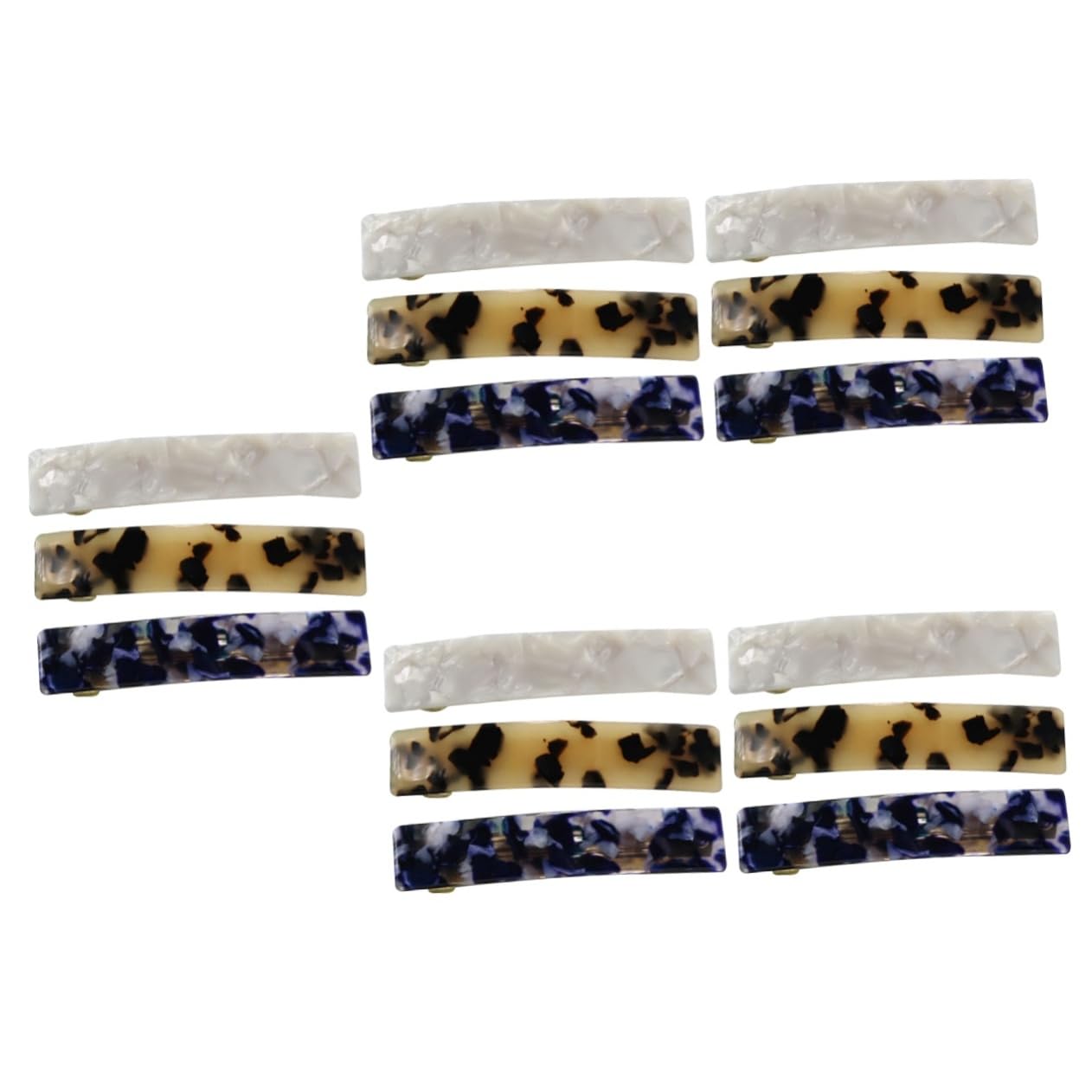 FRCOLOR 15 Piezas horquilla hair clips orquillas pinzas para el cabello de primavera botellas de viaje para artículos de tocador accesorios pelo mujer pasadores de pelo Jaspeado