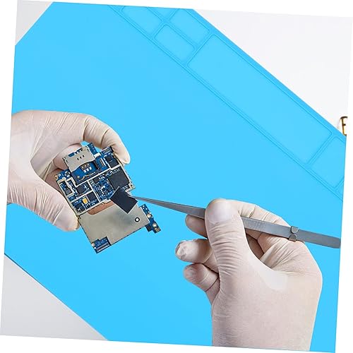 Miniatura 7 de VILLCASE Alfombrilla de silicona para reparación, mesa de trabajo, alfombrilla de trabajo de silicona, alfombrilla de soldadura para computadora