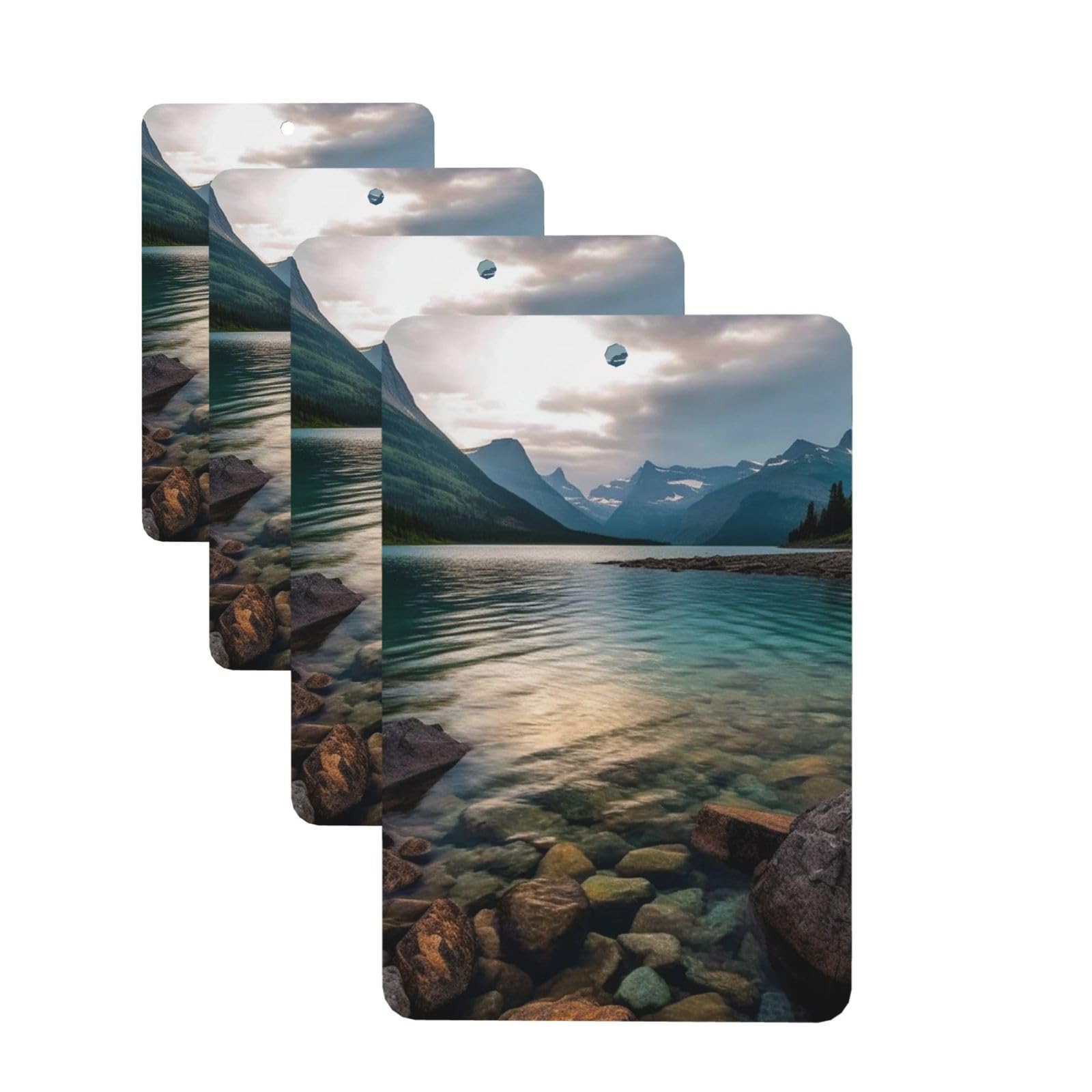 Car Air Freshener 4 Pcs Air Freshener for Car Aromatherapy Tablets Glacier National Park Hanging Fragrance Scented Cards Funny Scented Hanging Sheet