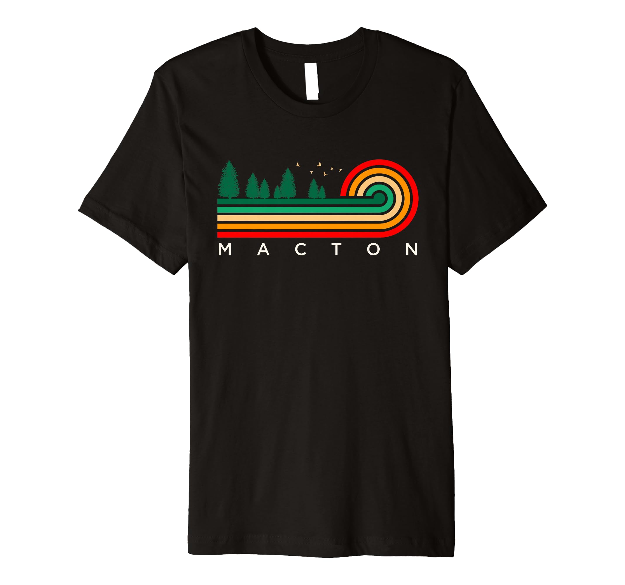 Evergreen Vintage Stripes Macton, Maryland Premium T-Shirt