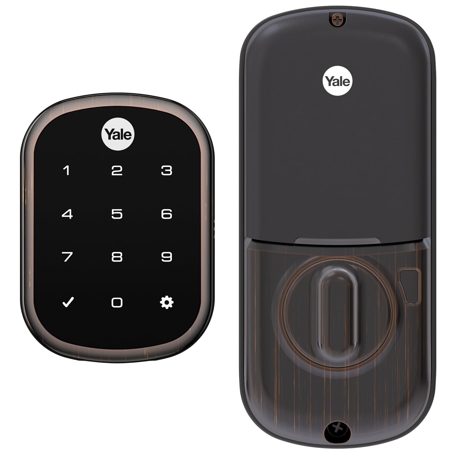Assure SL Deadbolt Lock with Z-Wave, Oil Rubbed Bronze Keyless Entry Door Lock with Touchscreen Keypad for Front Door, ‎YRD256-ZW2-0BP