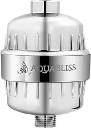 AquaBliss Filtro de chuveiro revitalizante de alto rendimento - reduz a coceira seca na pele, caspa, eczema e melhora drasticamente a condição da sua pele, cabelo e unhas - cromado (SF100)